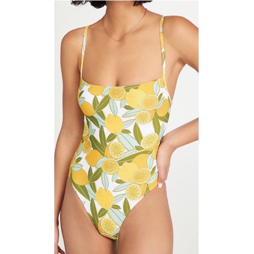 🆕 Andrea Iyamah Sari One Piece Swimsuit in Lemon Print